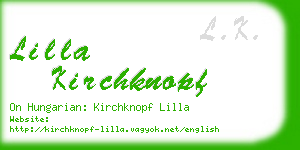 lilla kirchknopf business card
